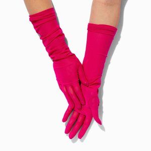 Pink Fuschia Long Gloves